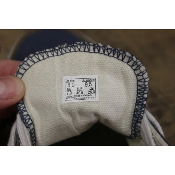 Vans unisex Old Skool canvas satin lace‎ up low top sneakers M8 W9.5 - Picture 7 of 16